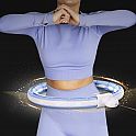 Sada masážní hula hoop HMS HHM15 modrá se závažím, magnety a počítadlem a zeštíhlujícího pásu BR163 PLUS SIZE