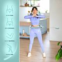 Sada zelené masážní hula hoop obruče HMS HHM14 a bederního pásu HMS BR163 Plus size
