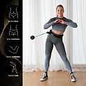 Sada masážní hula hoop se závažím HHM17 a zeštíhlujícího pásu BR163 černá/tyrkysová