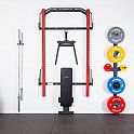 Multifunkční posilovací stojan - Power Rack HMS KLT22 červený