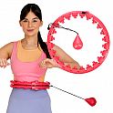 Masážní hula hoop FH01 se závažím červená