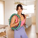 Masážní hula hoop FH03 se závažím a počítadlem zelená