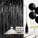 Černý matný party závěs 100 x 200 cm