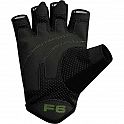 RDX Fitness rukavice GYM GLOVES SUBLIMATION F6, černo zelené L - L