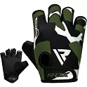 RDX Fitness rukavice GYM GLOVES SUBLIMATION F6, černo zelené M - M