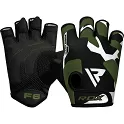 RDX Fitness rukavice GYM GLOVES SUBLIMATION F6, černo zelené M - M