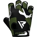 RDX Fitness rukavice GYM GLOVES SUBLIMATION F6, černo zelené M - M