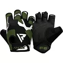 RDX Fitness rukavice GYM GLOVES SUBLIMATION F6, černo zelené S - S