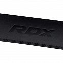 RDX Vzpěračský opasek GYM BELT 4palcový kožený, celočerný, L - L