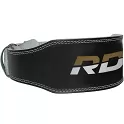RDX Vzpěračský opasek GYM BELT 4palcový kožený, černo zlatý, S - S