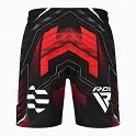RDX Bojové a tréninkové šortky MMA, schválené IMMAF, červené 4XL - 4XL