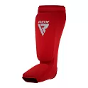 RDX Chrániče holení a nártů SIB HOSIERY SHIN INSTEP GUARD FOAM, červeno bílé S - S