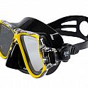 Šnorchlovací set 3 v 1, ŽLUTÝ, S/M, ploutve 36-41, maska, šnorchl