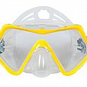 Šnorchlovací set 3 v 1, ŽLUTÝ, S/M, ploutve 36–41, šnorchl, maska