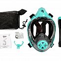 Šnorchlovací maska, tyrkysová, celoobličejová, velikost S/M