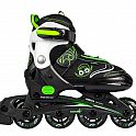 Muuwmi SET nastav. dětské inline brusle, zelené vel. 37-40, chrániče,taška - 33