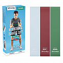 Spokey FLEX SET Sada 3 posilovacích gum, světle modrá, bordó, zelená
