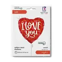 Foliový balonek srdce - I love you se třpytem 36 cm
