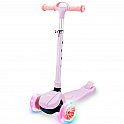 Spokey HOPI Skládací dětská tříkolka se svítícími kolečky, růžová