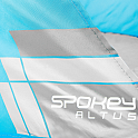 Spokey ALTUS Samorozkládací plážový stan, 195 x 100 x 85 cm, šedo-tyrkysový