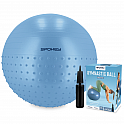 Spokey HALF FIT 2v1 Masážní gymnastický míč, 55 cm, modrý