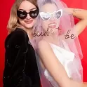Brýle srdíčka Team Bride - černé