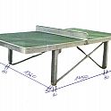 Stůl na stolní tenis venkovní - ocelová konstrukce (ZN) - jekl 80/80 + pryskyřičné desky, bez síťky
