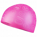 Spokey EMOJI Juniorská silikonová plavecká čepice, růžová