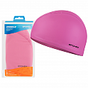 Spokey TORPEDO Textilní plavecká čepice potažená PU, růžová