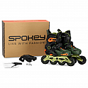 Spokey FREESPO KIDS Dětské kolečkové brusle, khaki, vel. 35-38