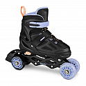 Spokey QUATTRO Brusle 4v1, černo-fialové, vel. 38-41