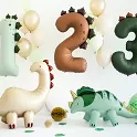 Foliová číslice dinosaurus 3 92cm