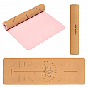Spokey SAVASANA LOTOS Korková jóga podložka, 183 x 61 x 0,4 cm