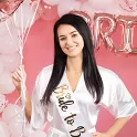 Šerpa Bride to be - bílá se zlatým diamantem