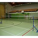 Badmintonové sloupky - mobilní na kolečkách, s plným ocelovým závažím - CERTIFIKÁT