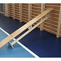 Švédská lavička tělocvičná s kladinkou, překližková, délka 3 m, lakovaná, hranol na žebřinu