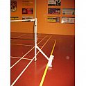 Badmintonové sloupky - mobilní na kolečkách, se závažím plněným pískem - CERTIFIKÁT