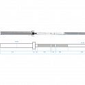 Olympijská osa HMS PREMIUM GO450 220 cm x 50 mm