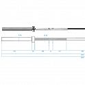 Olympijská osa HMS PREMIUM GO901 220 cm x 50 mm + rychlouzávěry ZG1500