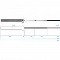 Olympijská osa HMS PREMIUM GO1100 220 cm x 50 mm