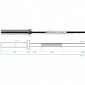 Olympijská osa HMS Premium GO205 150 x 5 cm + ZG1000