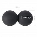 Dvojitý masážní míč HMS BLC02 černý - Lacrosse Ball